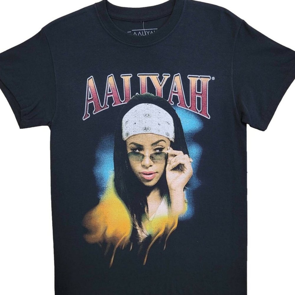 New Mens Aaliyah Vintage Graphic R&B Singer